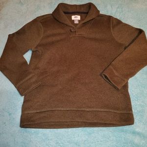 Old Navy boys shawl neck green sweater